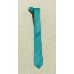 Cravate soie sauvage Turquoise